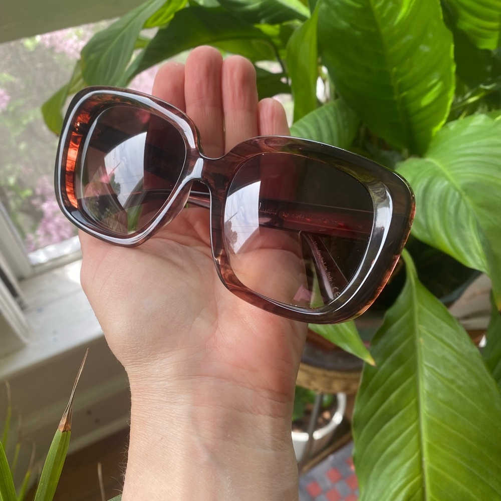 Oliver Peoples Nella burgundy Oversized Sunglasses retro